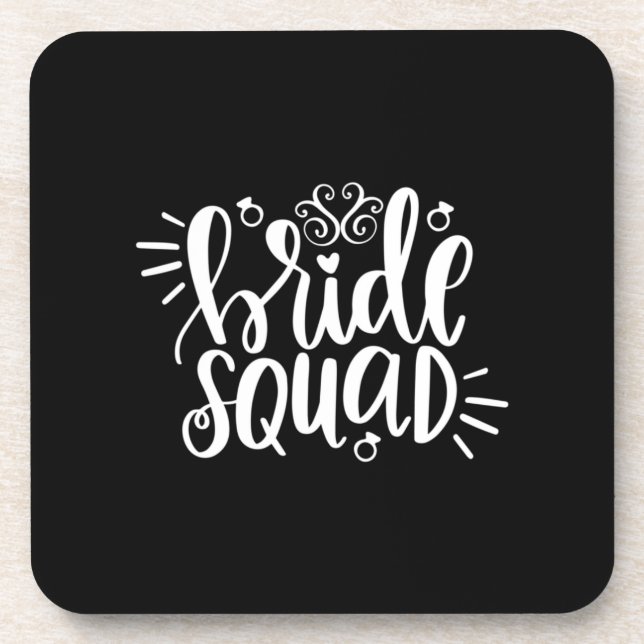 Wedding Gift Bride Squad Coaster (Front)