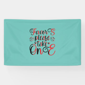 Wedding Gift Favour Please Take One Banner