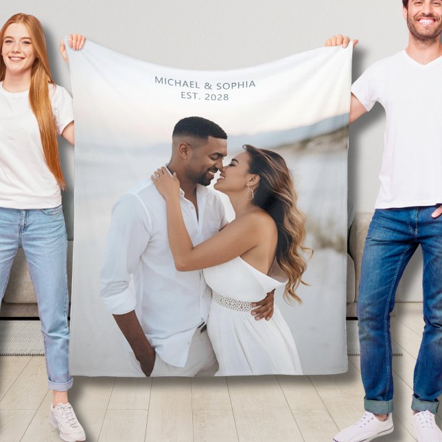 Wedding Gift Fleece Blanket Custom Couple Gifts (Creator Uploaded)