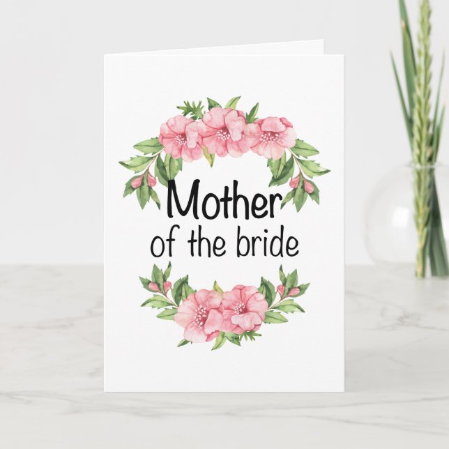 Wedding Gift for Bride Mum Mother of the Bride Card (Front)