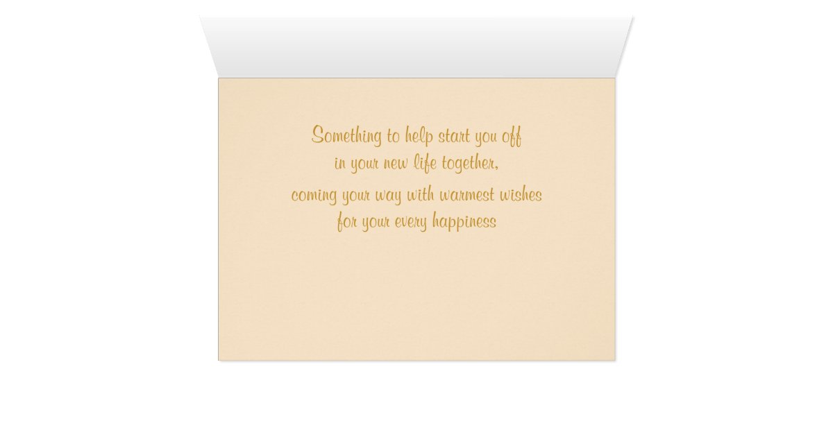 Wedding Gift Money Enclosure Card Zazzle