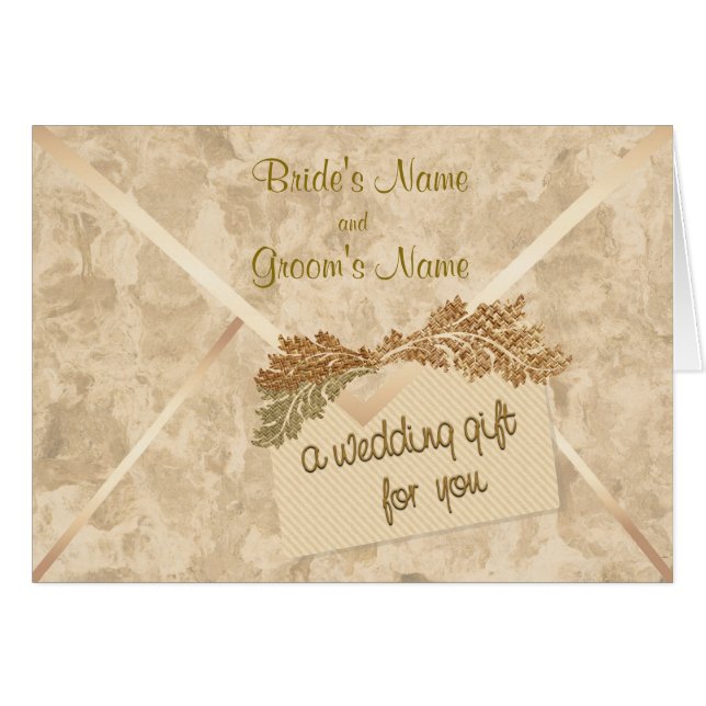 Wedding Gift Money Enclosure Card (Front Horizontal)