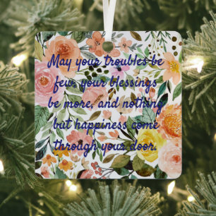 Wedding Gift Quote Wishes For The Newly Weds Metal Tree Decoration