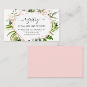 Wedding Gift Registry Eucalyptus Greenery Business Card