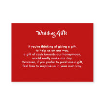 Wedding Gift Request Honeymoon Money Personalised