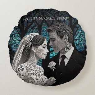 Wedding Gift  Round Cushion