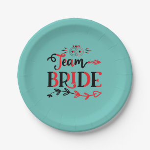 Wedding Gift Team Bride Paper Plate