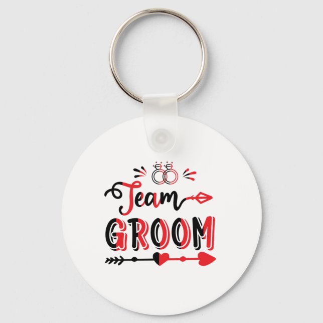 Wedding Gift Team Groom Key Ring (Front)