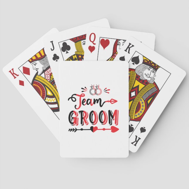 Wedding Gift Team Groom Playing Cards (Back)