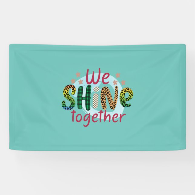 Wedding Gift We Shine Together Banner (Horizontal)