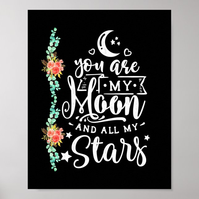 Wedding Gift | You Are My Moon And All Stars Poster (Front)