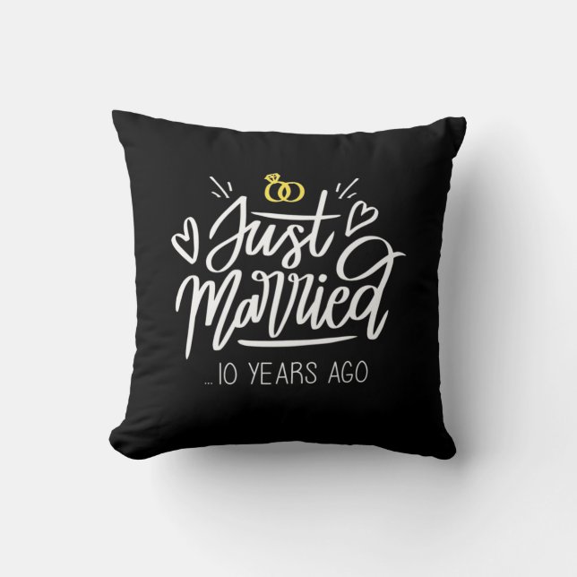 Wedding Gifts | 10th Wedding Anniversary Cushion (Front)