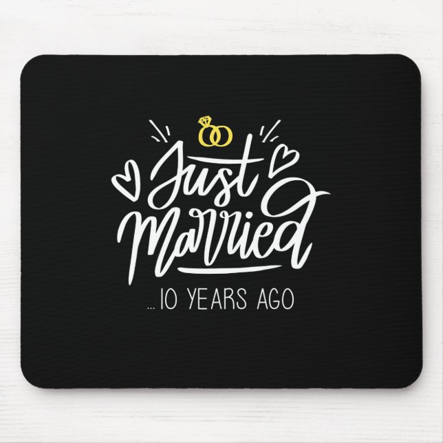 Wedding Gifts | 10th Wedding Anniversary Mouse Mat (Front)