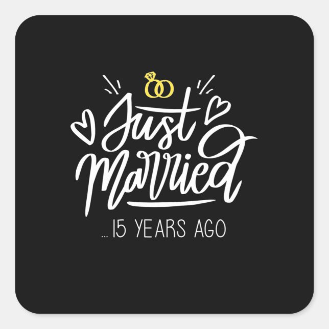 Wedding Gifts | 15th Wedding Anniversary Square Sticker (Front)