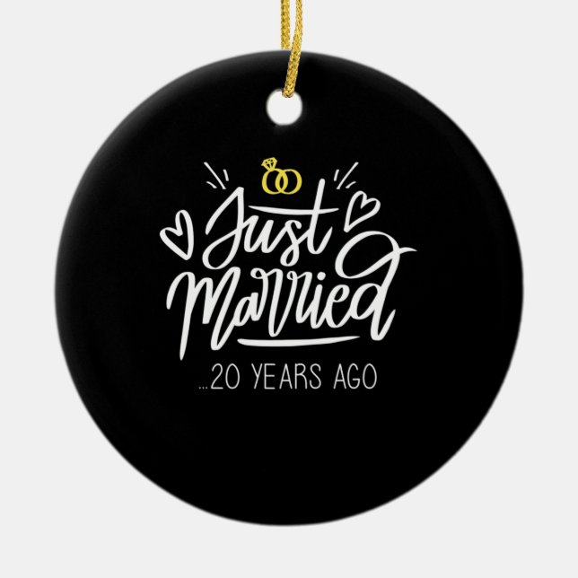 Wedding Gifts | 20th Wedding Anniversary Ceramic Tree Decoration (Front)