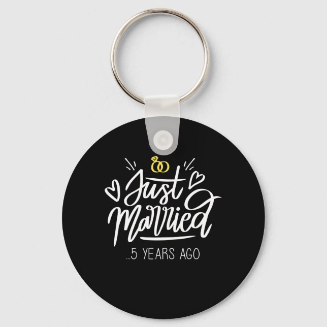Wedding Gifts | 5th Wedding Anniversary Key Ring (Front)