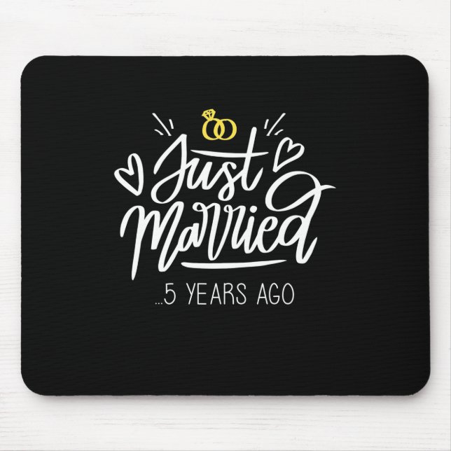 Wedding Gifts | 5th Wedding Anniversary Mouse Mat (Front)