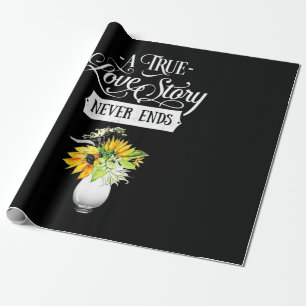 Wedding Gifts A True Love Story Never Ends Wrapping Paper