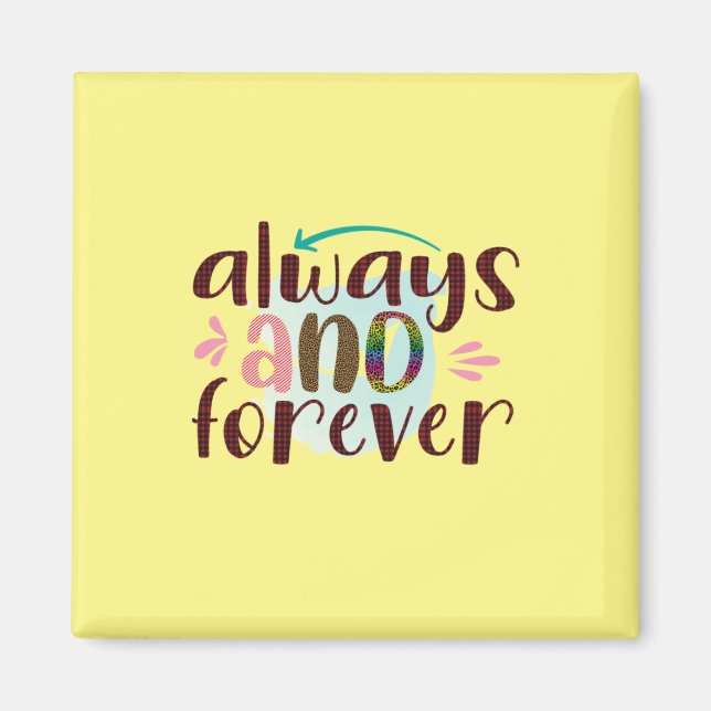 Wedding Gifts | Always And Forever Magnet (Front)