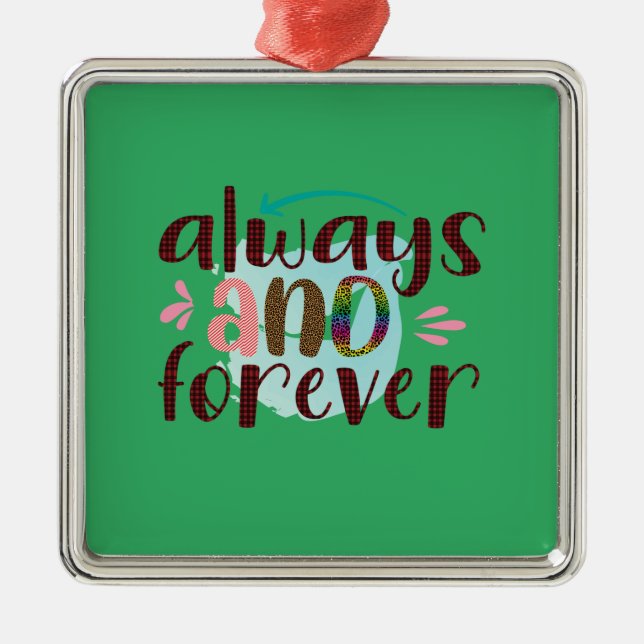 Wedding Gifts | Always And Forever Metal Tree Decoration (Front)