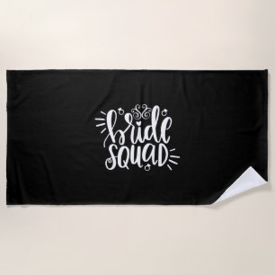Wedding Gifts Bride Squad Beach Towel