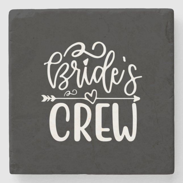 Wedding Gifts | Bride's Crew Stone Coaster (Front)