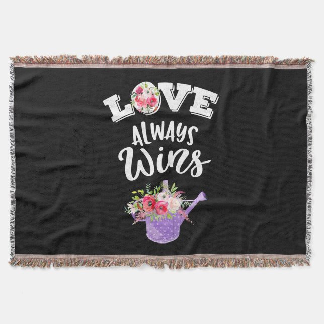 Wedding Gifts | Love Always Win Throw Blanket (Front)