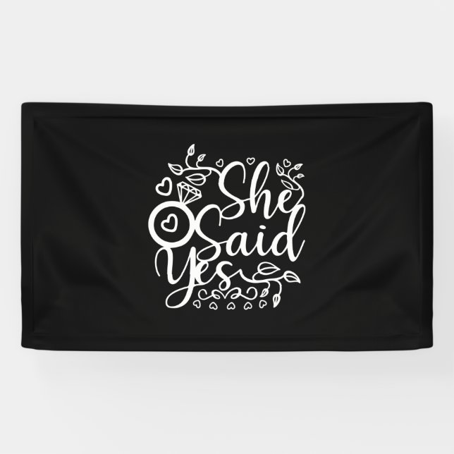Wedding Gifts | She Say Yes Banner (Horizontal)
