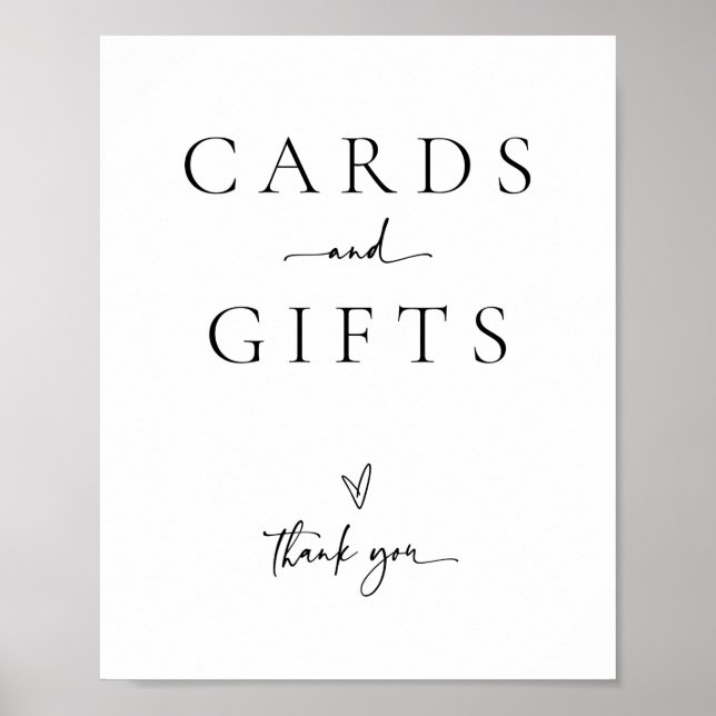 Wedding Gifts Table Sign Cards Party Table Poster (Front)