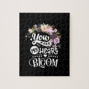 Wedding Gifts You Make My Heart Bloom Jigsaw Puzzle