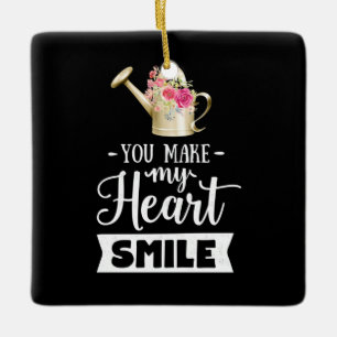 Wedding Gifts You Make My Heart Smile Ceramic Ornament