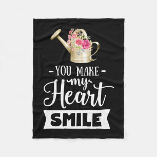 Wedding Gifts You Make My Heart Smile Fleece Blanket