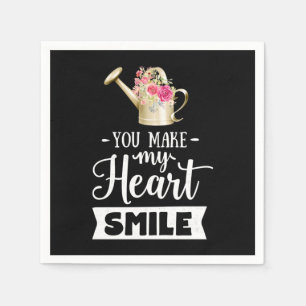 Wedding Gifts You Make My Heart Smile Napkin