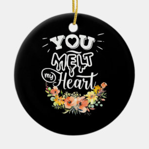 Wedding Gifts You Melt My Heart Ceramic Tree Decoration