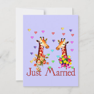 Wedding Giraffes Invitation