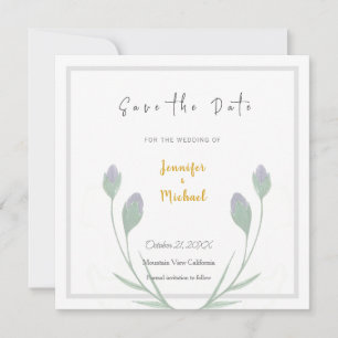 Wedding Gold Colour Calligrapy Script Save the Dat Invitation