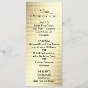 Wedding, Gold Foil, Custom Menu