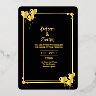 Wedding Gold Luxury Gold Foil Invitation Card