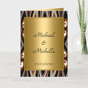 Wedding  Gold Tribal invitation