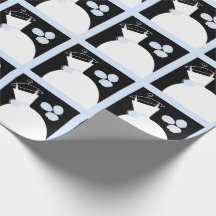 Wedding Gown Blue black pastel