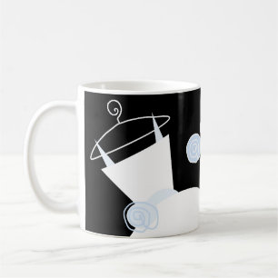 Wedding Gown Blue 'Bride' mug black