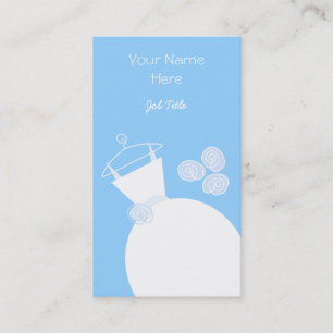 Wedding Gown Blue business card portrait