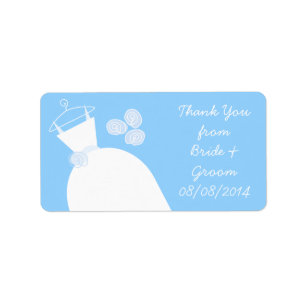 Wedding Gown Blue 'Thank You' medium Label