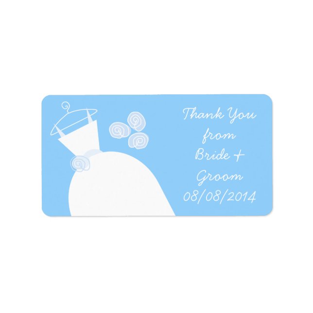 Wedding Gown Blue 'Thank You' medium Label (Front)