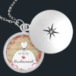 Wedding Gown Bridesmaid Necklace<br><div class="desc">Keepsake Necklaces Choose either Silver Plated Gold Finish or Sterling Silver Unique Personalised Custom !st Christmas Gift Wedding Keepsake Wedding Party Necklaces - to change background colour - click customise - click edit - choose last tool in drop down menu and choose from one of the colours shown or enter...</div>