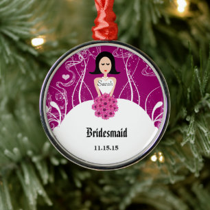 Wedding Gown Bridesmaid Wedding Christmas Ornament