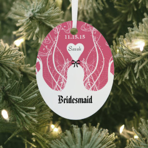 Wedding Gown Bridesmaid Wedding Christmas Ornament
