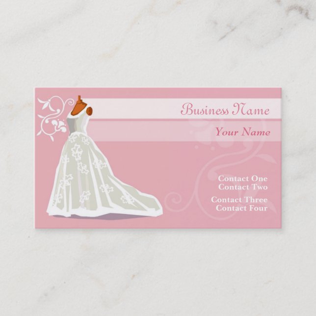 Wedding Gown Business Cards (Front)
