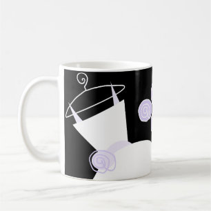 Wedding Gown Purple 'Bridal Shower' mug black