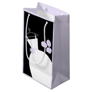 Wedding Gown Purple gift bag black pale purple
